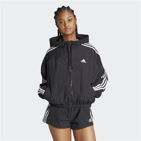 adidas windbreaker zwart|adidas windbreaker women.